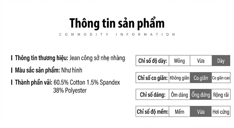 Quần Dài Nam Ống Đứng Dáng Ôm Vừa Vặn Co Giãn Thoải Mái Màu Đen chi tiết 18
