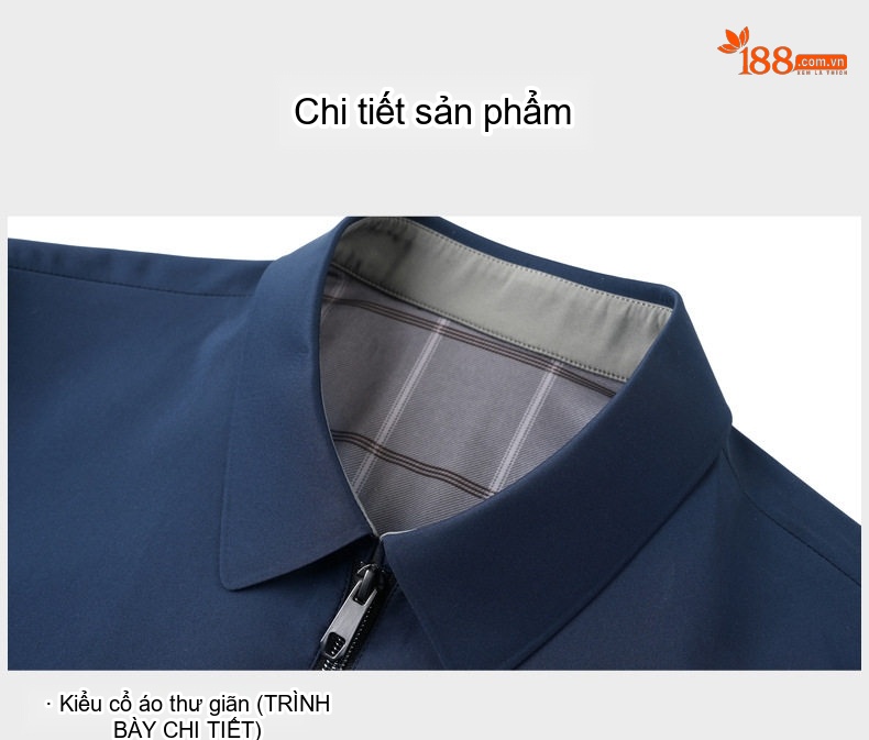 Áo Khoác Nam Mỏng Dáng Suông Cổ Bẻ Màu Đen, Xám, Xanh Navy chi tiết 38