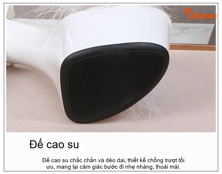 Giày Sandal Cao Gót Nữ Quai Dây Buộc Da Bóng Gót Cao 10cm - 12cm Màu Đen, Đỏ, Trắng, Xanh... chi tiết 6