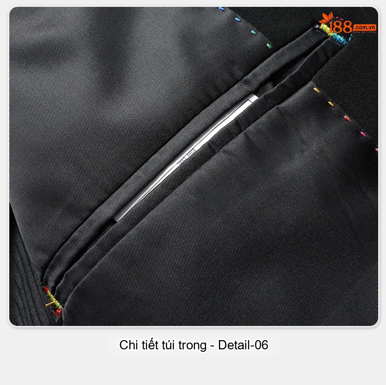 Áo Vest Nam Dáng Ôm Dệt Kim Màu Đen chi tiết 18