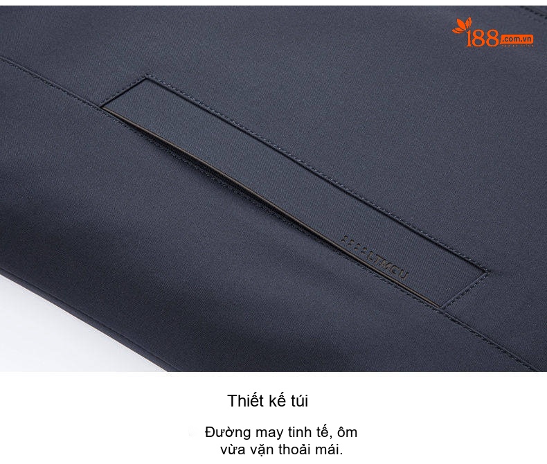 Áo Khoác Nam Dáng Suông Cổ Bẻ Khóa Kéo Phong Cách Doanh Nhân Màu Xanh Navy, Be chi tiết 25
