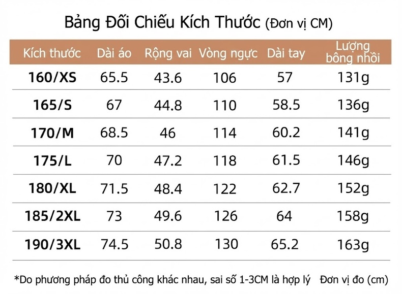 Áo phao lông vũ nam nữ có mũ trùm đầu giữ nhiệt chi tiết 17