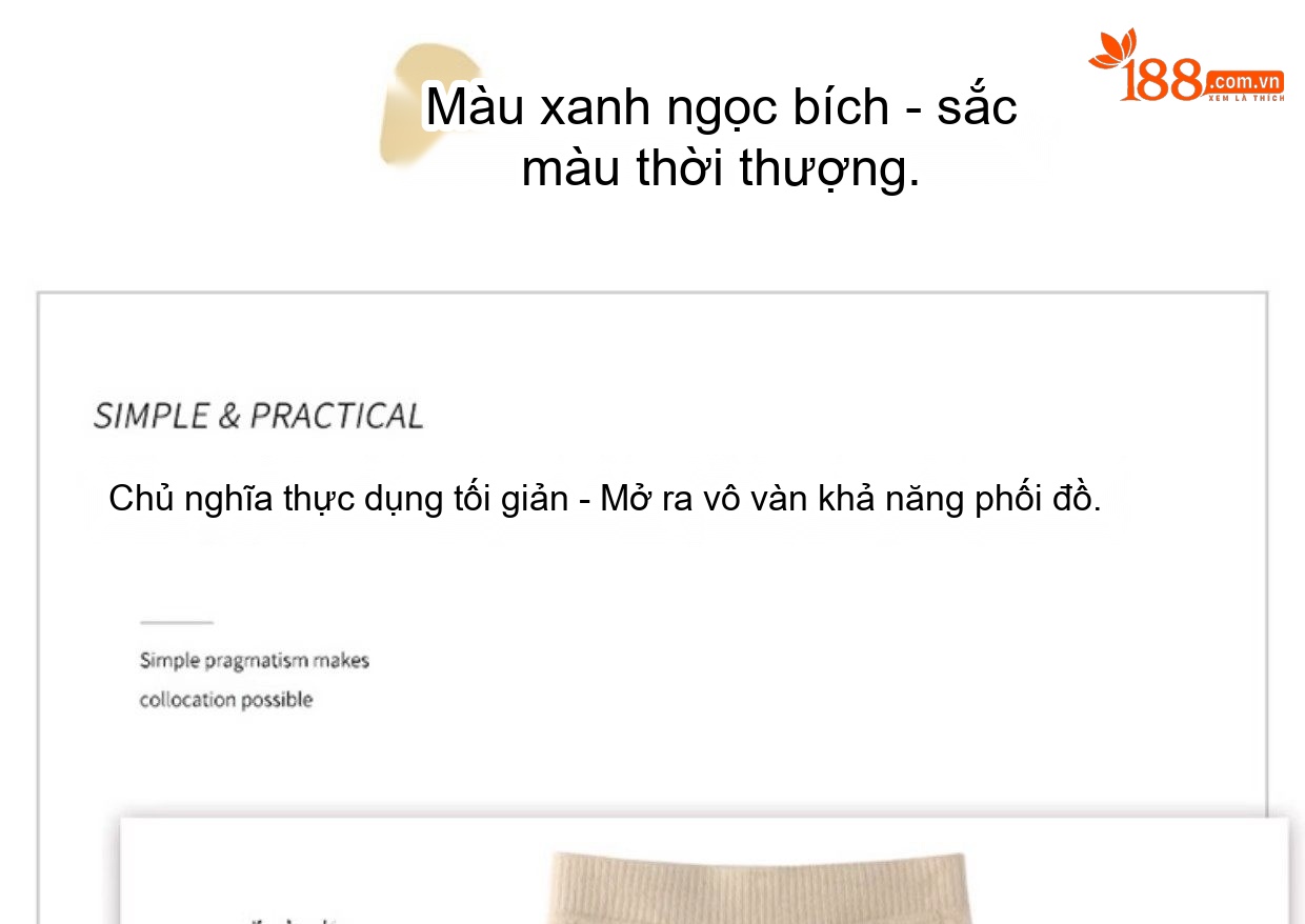 Quần Ống Rộng Nữ Lưng Thun Dệt Kim Chất Liệu Lông Cừu Màu Nâu, Be, Trắng, Đen chi tiết 17