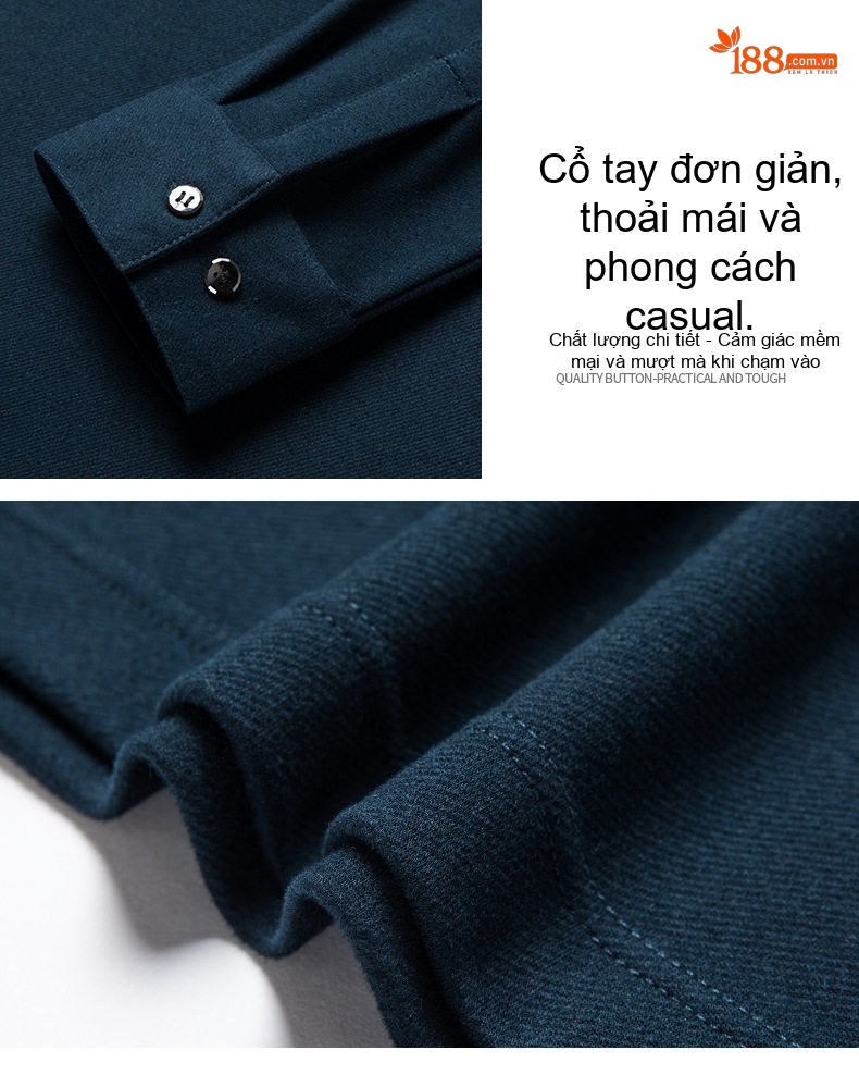 Áo Polo Nam Dài Tay Thương Hiệu Chất Liệu Sơn Dương (Cashmere) Kiểu Dáng Ôm Vừa Màu Xanh Navy, Đỏ Rượu chi tiết 2