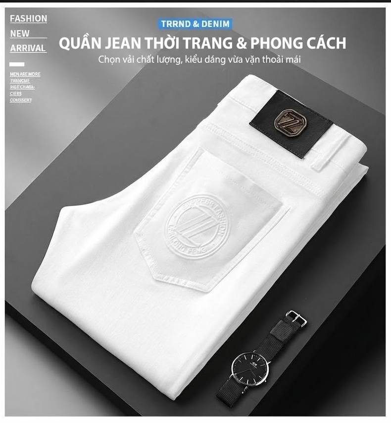Quần Dài Nam Ống Đứng Co Giãn Màu Xanh Lam Nhạt chi tiết 30