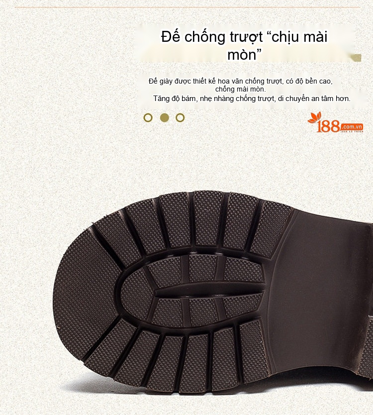 Boot Nữ Cổ Ngắn Đế Dày Làm Cũ Khóa Kéo Bên Hông Chiều Cao Đế Khoảng 5cm Màu Nâu, Đen chi tiết 5
