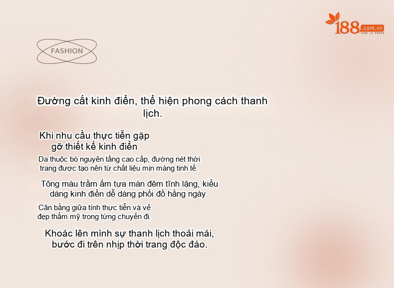 Túi Đeo Vai Nữ Da Bò Công Sở Cao Cấp Đa Năng Màu Be, Nâu, Đen chi tiết 3