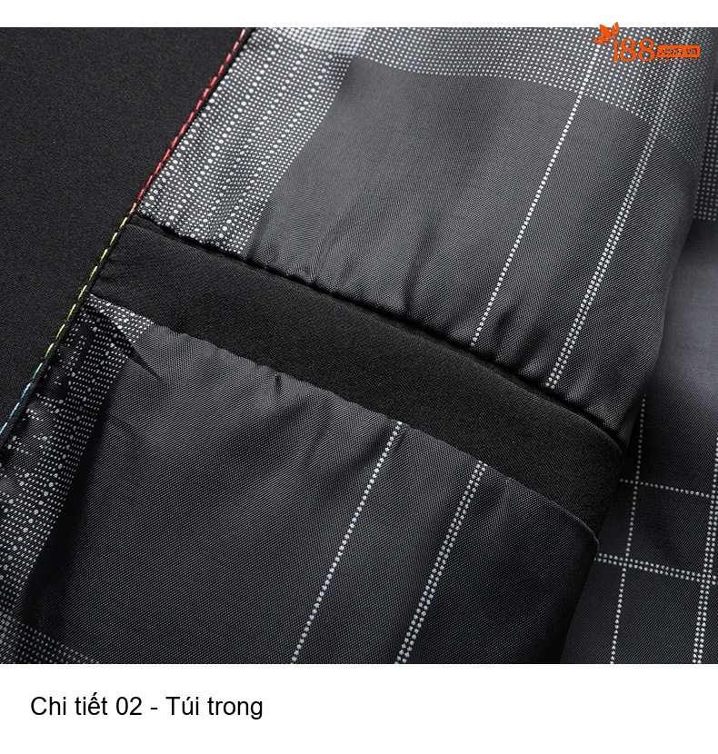 Áo Khoác Nam Cổ Bẻ Phong Cách Doanh Nhân Màu Xanh Đen, Đen chi tiết 22