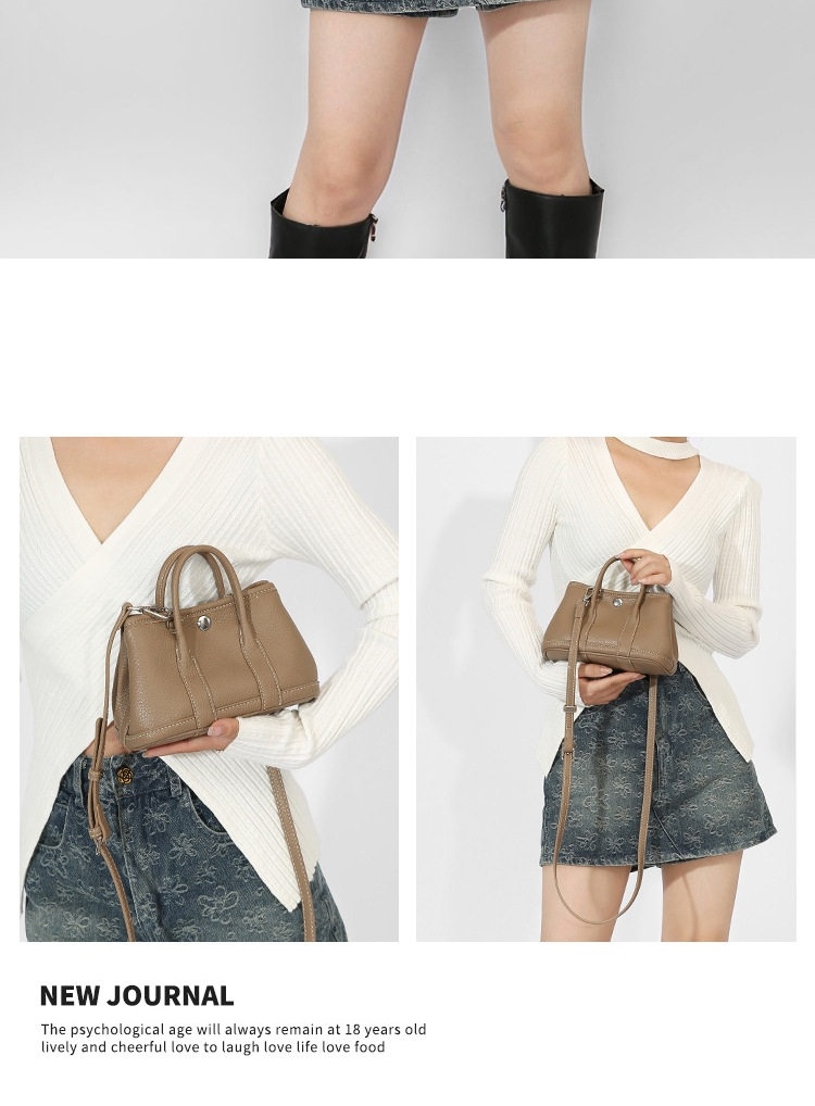 Túi Xách Tay Mini Nữ Vải Tote Đeo Chéo Phong Cách Hàn Quốc Màu Đen, Nâu, Hồng, Trắng... chi tiết 9