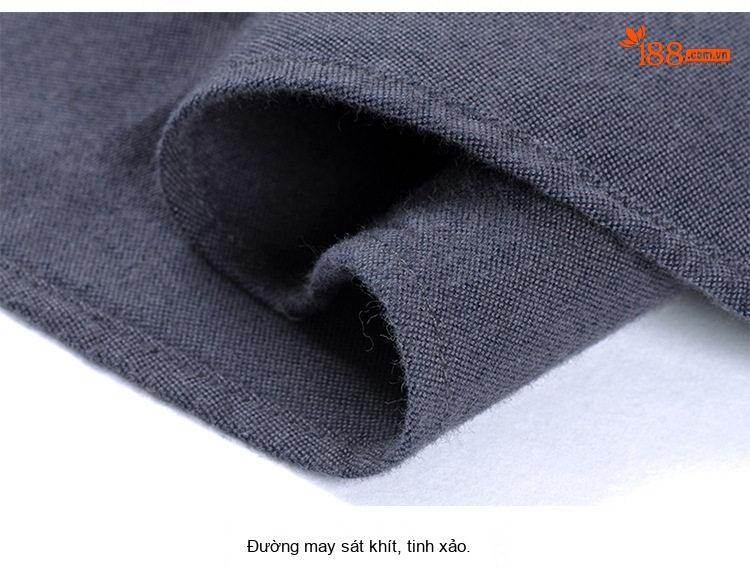 Áo Sơ Mi Tay Dài Nam Cotton Oxford Dáng Ôm Màu Trắng, Xanh Dương, Xám, Xanh Lá... chi tiết 36