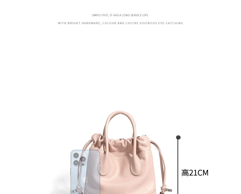 Túi Tote Da Bò Lớn Đựng Đồ Phong Cách Vintage, Túi Đeo Vai, Túi Đeo Chéo Da Mềm Màu Trắng Kem, Hồng, Đen chi tiết 10