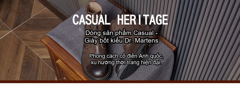 Giày Martin Da Bò Cổ Lửng Lót Lông Chiều Cao Đế Khoảng 3cm Màu Đen, Nâu chi tiết 1