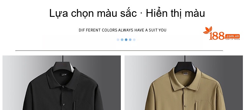Áo Khoác Nam Mỏng Nhẹ Cổ Bẻ Tay Dài Chống Nắng Màu Đen, Trắng, Nâu, Be... chi tiết 9