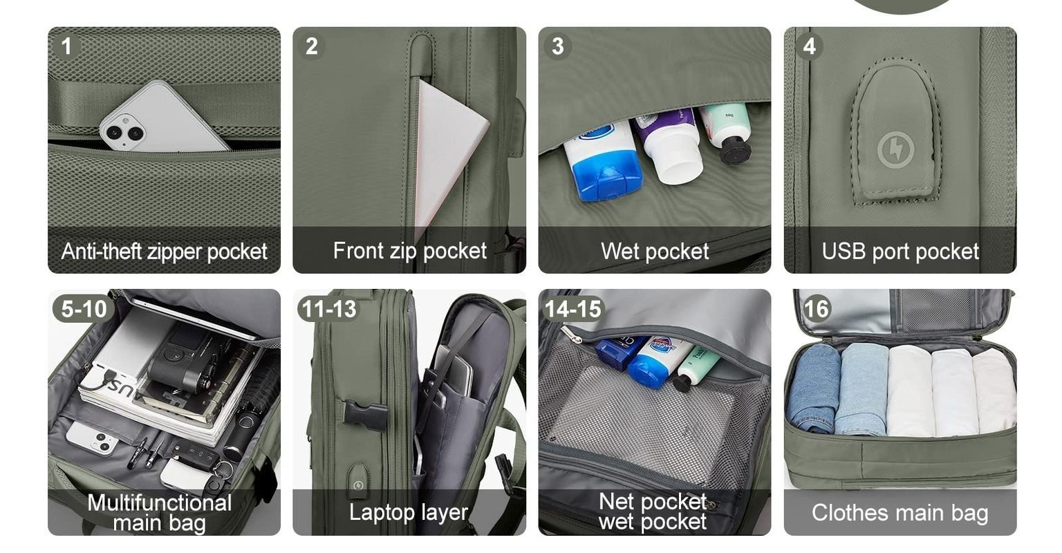 Balo Laptop Nam Mở Rộng Đa Năng Chống Sốc Chống Trộm Dung Tích Lớn Màu Đen, Xanh, Hồng... chi tiết 44