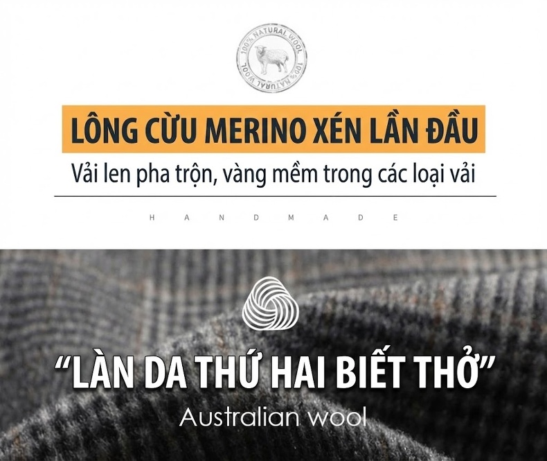 Áo Vest Nam Lông Cừu Hai Mặt Kẻ Ôm Dáng Thu Đông Dày Dặn Màu Xám chi tiết 3