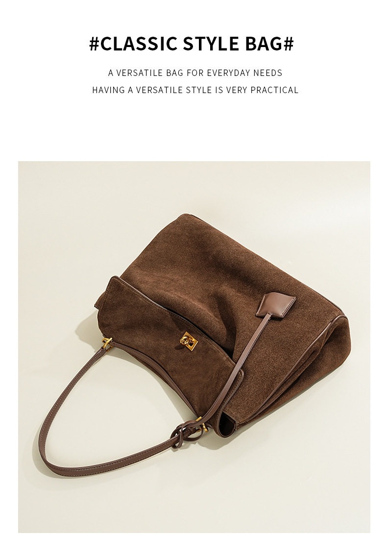 Túi Rodeo Nữ Da Bò Mờ Kelly Tote Bag Dung Tích Lớn Đeo Vai Xách Tay chi tiết 8