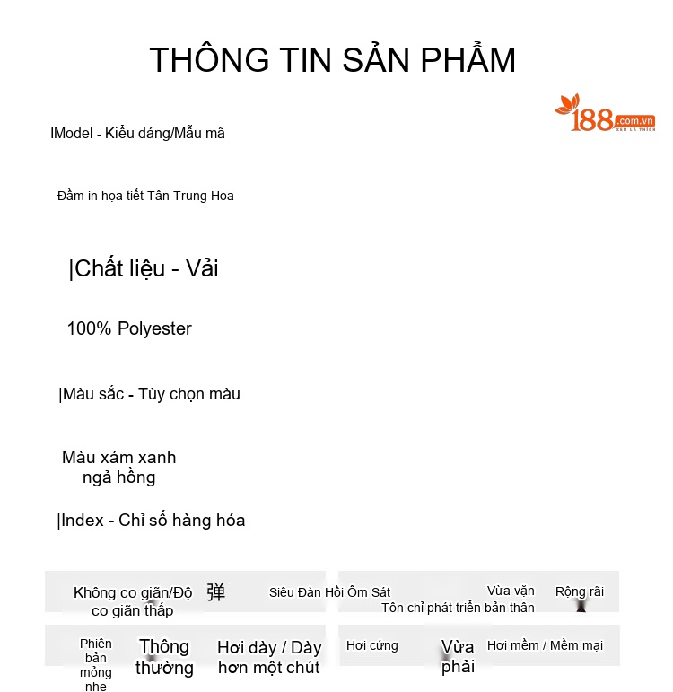 Váy liền thân Nữ Cổ Tàu Tay Ngắn Họa Tiết Hoa Lá Dáng Ôm chi tiết 11