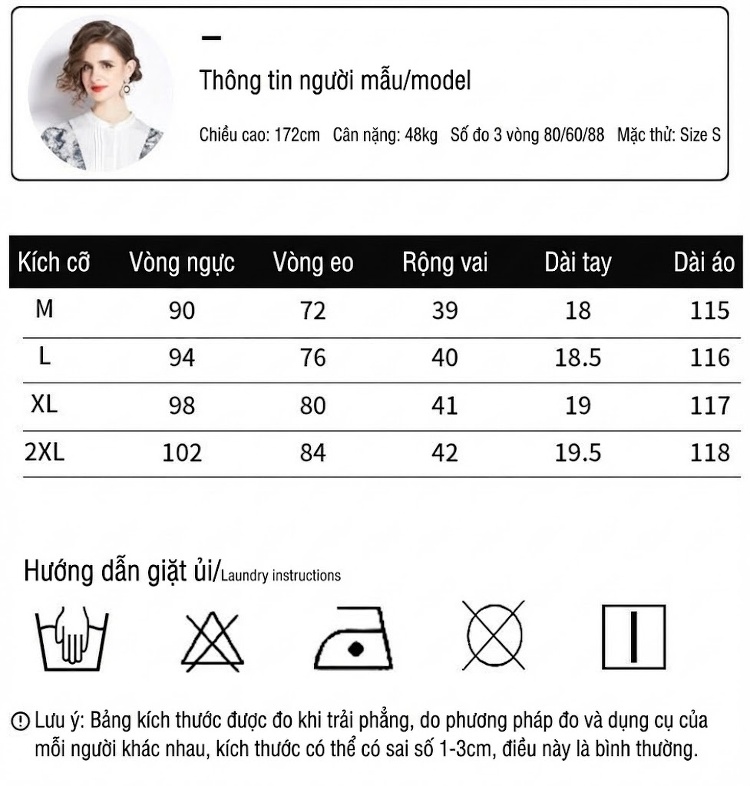 Váy liền thân Nữ Cổ Trụ Tay Ngắn In Họa Tiết Hoa Văn Lớn Dáng Xòe chi tiết 3