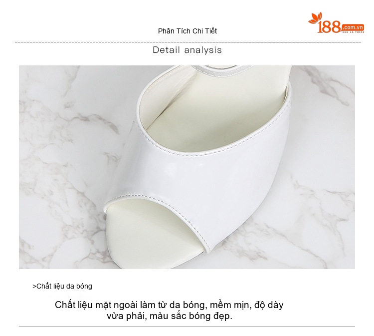 Giày Sandal Cao Gót Nữ Hở Ngón Gót Nhọn Đính Đá Gót Cao 11cm Màu Đen, Đỏ, Vàng, Hồng... chi tiết 5