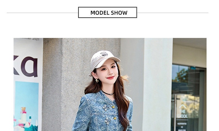 Set Bộ Quần Áo Nữ In Họa Tiết Quần Ống Rộng Phong Cách Thời Trang Màu Xanh Denim chi tiết 16