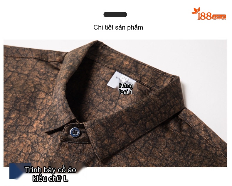 Áo Sơ Mi Nam Tay Ngắn Lụa Tơ Tằm Hương Vân Sa Trung Niên Phong Cách Casual Màu Đỏ Rượu, Đen, Nâu chi tiết 14