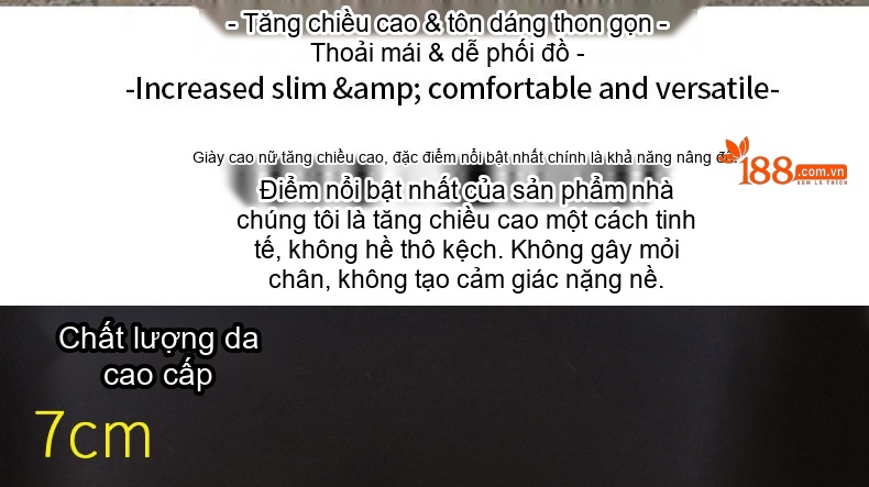 Giày Sneaker Nữ Đế Cao Khoảng 5cm Phong Cách Hàn Quốc Màu Trắng, Đen, Xám, Xanh Navy chi tiết 3