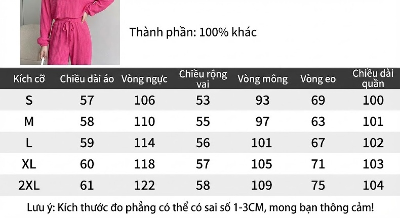 Bộ đồ thể thao nữ dáng rộng áo cổ tròn quần dài chi tiết 1