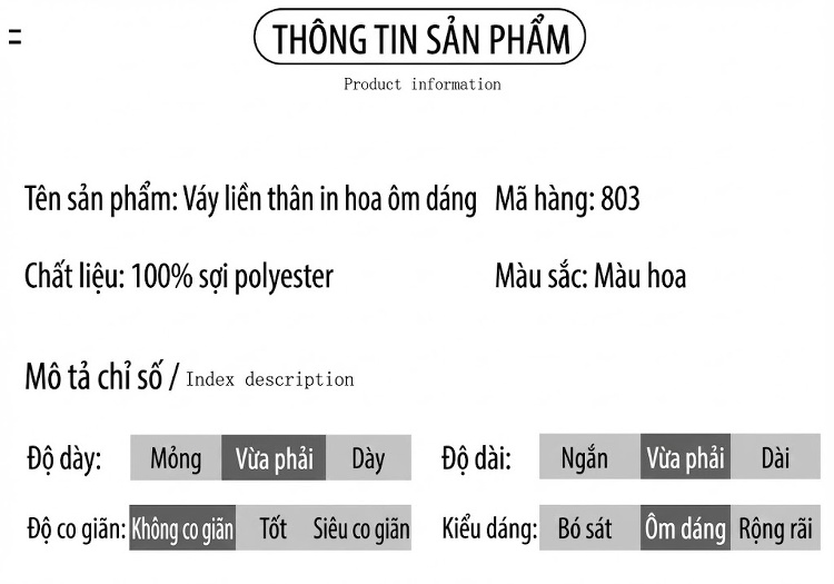 Đầm Ôm Body Nữ Vải Lưới Co Giãn Họa Tiết Hoa, Eo Cao Thanh Lịch chi tiết 3