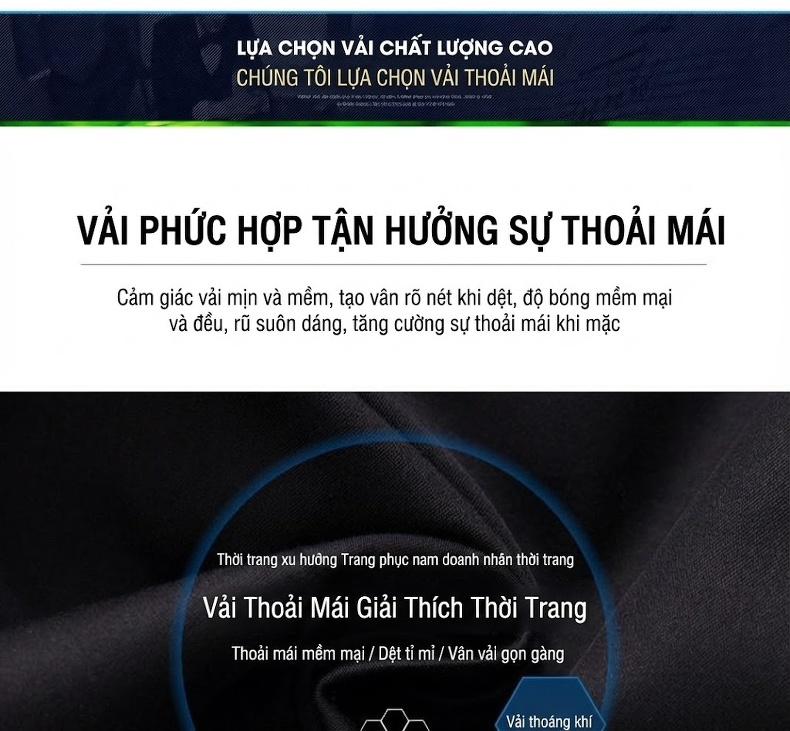 Quần Âu Nam Dáng Suông Lót Lông Dày Dặn Màu Đen chi tiết 5