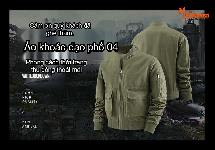 Áo Khoác Bomber Nam Cotton Giặt Nước Nhiều Túi Dáng Rộng Màu Đen, Xanh Olive, Nâu Vàng chi tiết 23