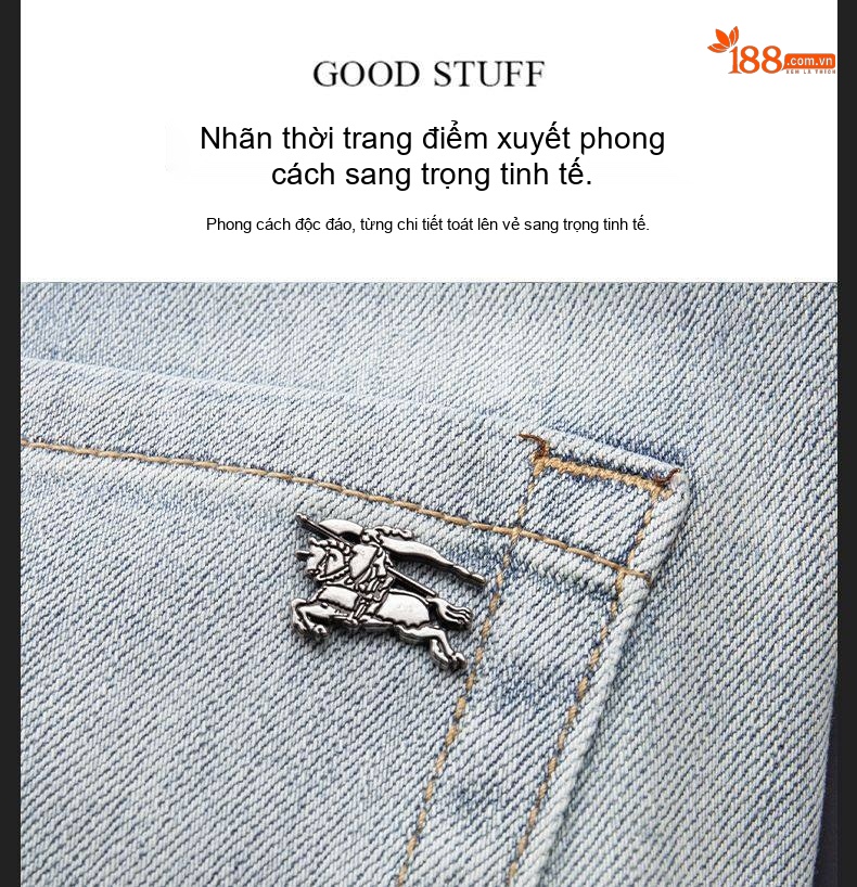 Quần Jean Dáng Suông Nam Cotton Cao Cấp Màu Đen, Xám... chi tiết 4