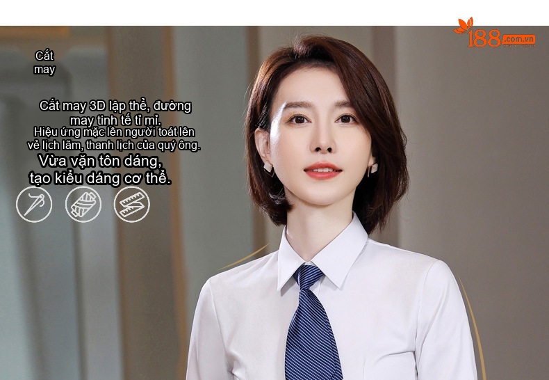 Áo Sơ Mi Dài Tay Cotton Nam Nữ Cổ Bẻ Công Sở Màu Trắng, Xám, Xanh Than, Tím Nhạt chi tiết 10