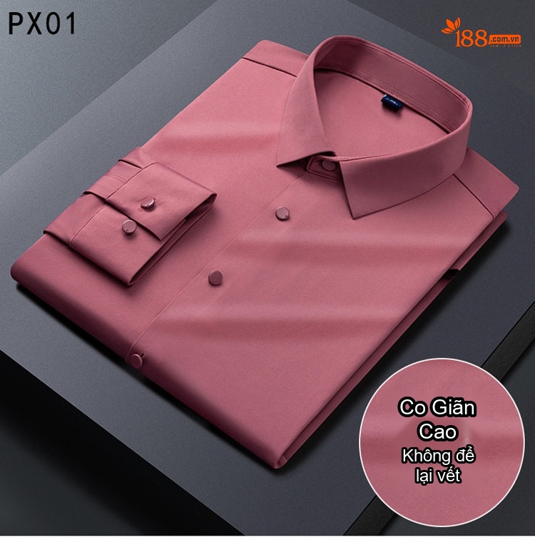 Áo Sơ Mi Nam Dài Tay Co Giãn Cao Cấp Phong Cách Lịch Lãm Màu Đen, Xanh, Xám, Xanh Dương... chi tiết 11