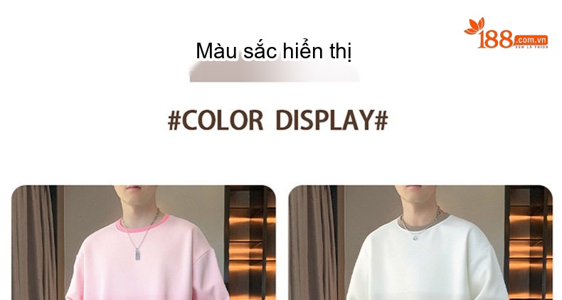 Áo Thun Dài Tay Nam Cổ Tròn Form Rộng Phong Cách Retro Màu Xanh Dương Ombre, Trắng Ombre, Xanh Lá Ombre, Hồng Ombre... chi tiết 6