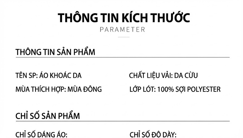 Áo Khoác Da Nam Da Thật Cổ Bẻ Dáng Mỏng Màu Đen chi tiết 9