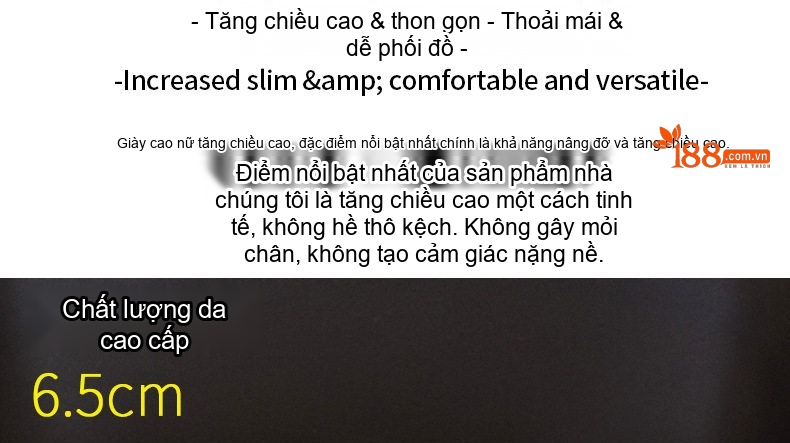 Giày Sneaker Nữ Đế Dày Chiều Cao Đế Khoảng 5cm Phong Cách Hàn Quốc Màu Trắng, Xanh Navy, Đỏ... chi tiết 3