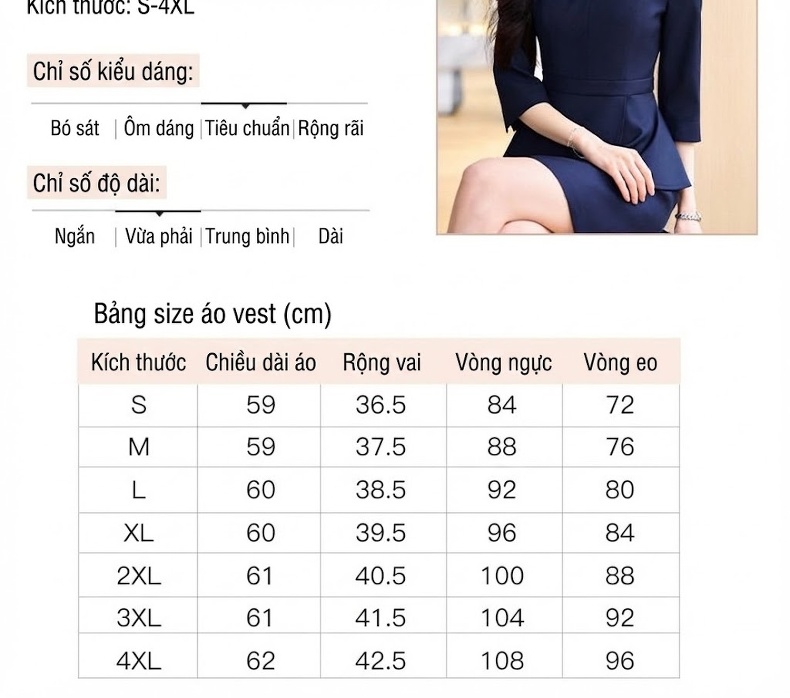 Bộ Vest Công Sở Nữ Tay Lỡ Thiết Kế Peplum Thanh Lịch Màu Be, Đen, Xanh Navy chi tiết 12