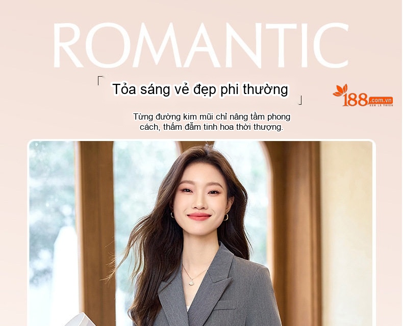 Bộ Vest Công Sở Nữ Tay Ngắn Màu Xám, Đen, Xanh Than (Kèm Quần/Chân Váy) chi tiết 2