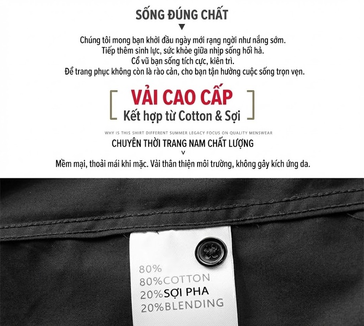 Áo Sơ Mi Nam Tay Dài Thêu Kim Tuyến Cổ Điển Phong Cách Thời Trang Màu Đen, Trắng chi tiết 3