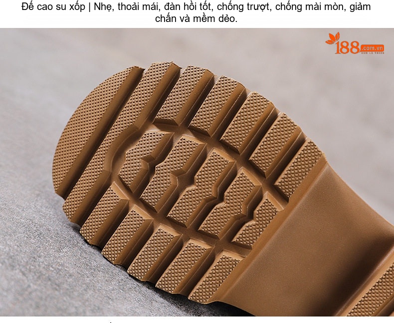 Boot Martin Nữ Da Bò Cổ Cao Đế Dày Phong Cách Retro Chiều Cao Đế Khoảng 5cm Màu Nâu, Đen, Đỏ... chi tiết 9
