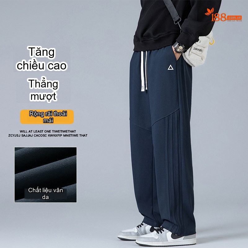 Quần Dài Ống Suông Nam Phong Cách Mỹ Thoải Mái Màu Xám, Trắng, Đen, Xanh Navy...