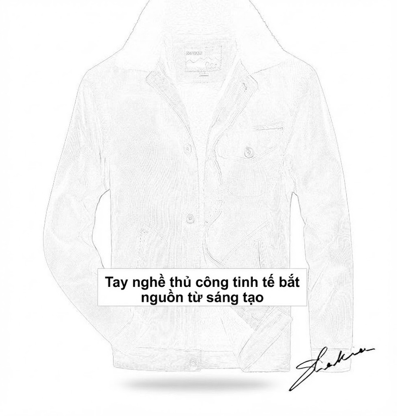 Áo Khoác Bông Nam Dáng Rộng Lót Lông Cừu Giữ Ấm Màu Xám, Xanh Rêu, Vàng Nâu chi tiết 6