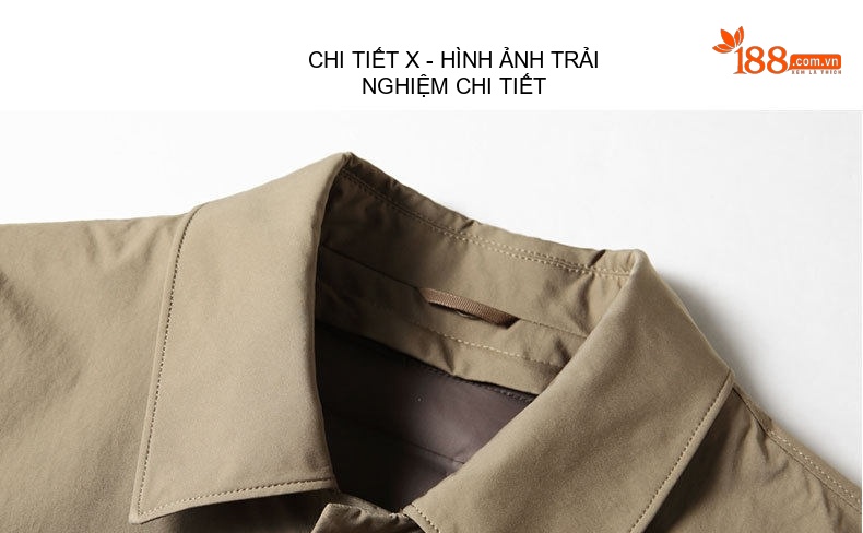 Áo Khoác Gió Nam Cổ Bẻ Lót Lông Vũ Tháo Rời Dáng Dài Giữ Ấm Phong Cách Doanh Nhân Màu Be, Đen chi tiết 12