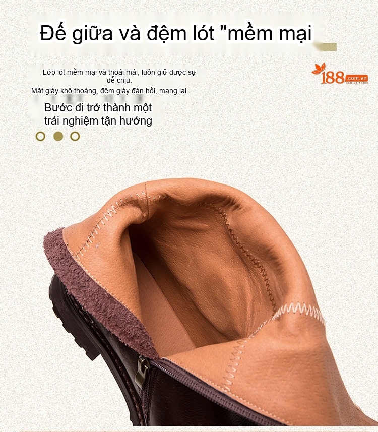Giày Tây Buộc Dây Nam Da Thật Chiều Cao Đế Khoảng 3cm Màu Đen chi tiết 5