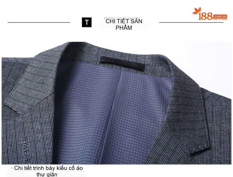Áo Vest Nam Mỏng Dáng Ôm Phong Cách Hàn Quốc Họa Tiết Sọc Màu Xám chi tiết 15