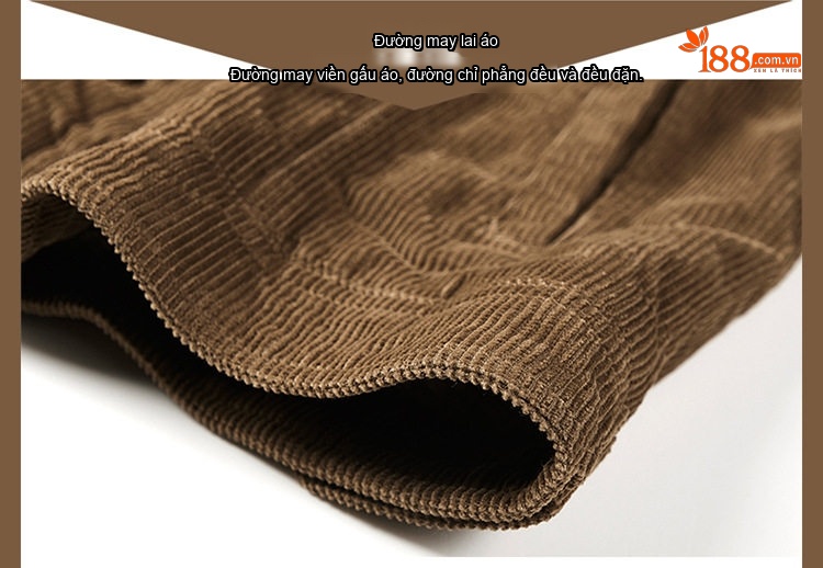 Áo Khoác Nam Cotton Lót Lông Cổ Bẻ Dáng Rộng Giữ Ấm Màu Xám, Nâu, Đen chi tiết 28