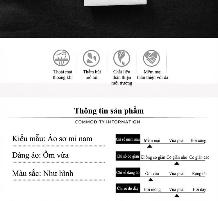 Áo Sơ Mi Nam Tay Dài Thêu Hoa Nhũ Bạc Phong Cách Thời Trang Màu Đen, Trắng chi tiết 4