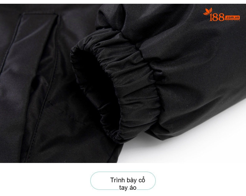 Áo Khoác Phao Nam Dáng Rộng Thiết Kế Hai Lớp Dày Dặn Màu Đen, Kem chi tiết 19