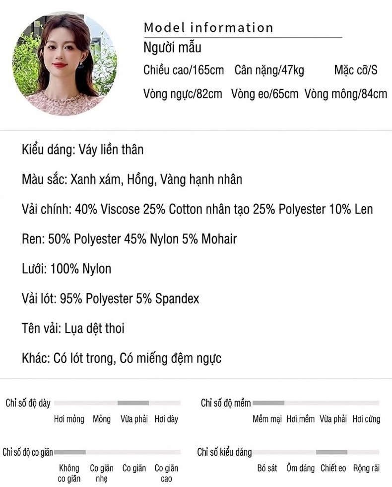 Váy Ngắn Nữ Cổ Tròn Tay Phồng Đính Đá Thắt Eo Chữ A Màu Trắng, Xám chi tiết 2