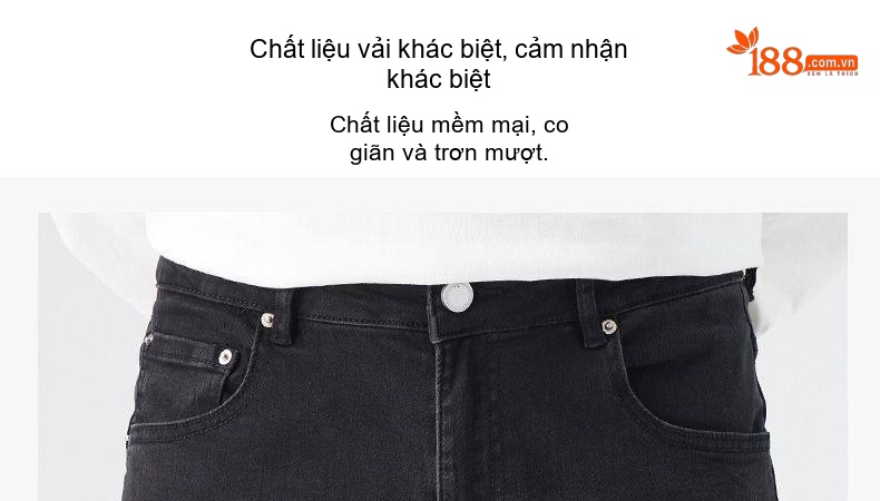 Quần Jean Nam Ống Đứng Dáng Rộng Phong Cách Mỹ Wash Bụi Màu Xanh chi tiết 33